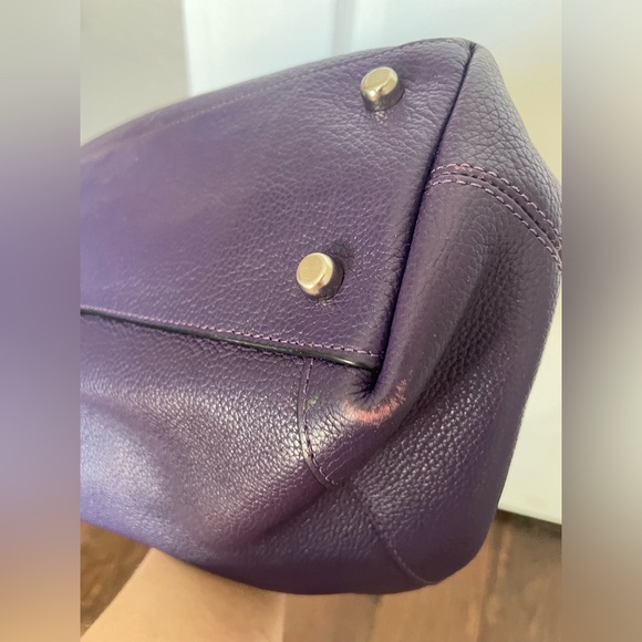 Purple Coach Purse 💜 Edie Handbag - Picture 12 of 17